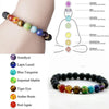 New 7 Chakla Healing Balance Beads Bracelet Yogas Life Energy Bracelet Lovers Casual Jewelry