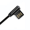Cwxuan Type-C Fast Charge Nylon Cord 90 Degree L Bending Data Sync Cable
