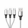 Cwxuan 3 in 1 3A Fast Charge Cable for iPhone 8 Pin Micro USB Type-C Port Device