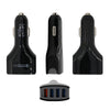QC3.0 Quick Charge Adaptive 4 Port USB Fast Car Charger + 3 in 1 Type-C + 8 Pin + Micro USB Data Charging Cable