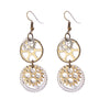 Ladies Personality Fashion Watch Pin Gear Earrings
