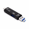Cwxuan Type-C / Micro USB to OTG Hub Adapter with TF Card Reader for PC Laptop Tablets Mobile Phones
