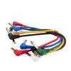Colorful Angled Plug Audio Leads Patch Cables for Guitar Pedal Effect 6PCS