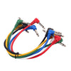 Colorful Angled Plug Audio Leads Patch Cables for Guitar Pedal Effect 6PCS