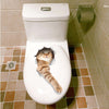 Cartoon Lovely Animal PVC Toilet Stickers