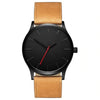 Men Fashion Sports Large Dial Quartz Leather Wrist Watch