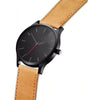 Men Fashion Sports Large Dial Quartz Leather Wrist Watch