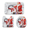 Cartoon Christmas Decoration Carpet Three-Piece Suit Set
