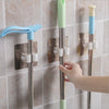 Self-adhesive Broom Mop Holder Home Space Saving Wall Suction Clip Hook 2PCS