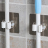 Self-adhesive Broom Mop Holder Home Space Saving Wall Suction Clip Hook 2PCS