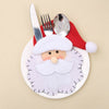 Santa Claus  Cutlery Holder Bags Fork Spoon Pockets Decor