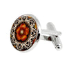 Alloy Glass Material/ Printing Process Flower Pattern Men Cufflinks