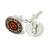 Alloy Glass Material/ Printing Process Flower Pattern Men Cufflinks