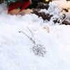 Inari Adorns A Zircon Christmas Necklace in The Shape of A Snowflake