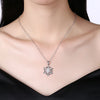 Inari Adorns A Zircon Christmas Necklace in The Shape of A Snowflake