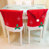 Non Woven Fabric Merry Christmas Chair Covers Set Holiday Party Chair Back Cover