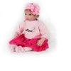 22in Reborn Baby Dolls Real Life Soft Vinyl Cloth body  Girl Doll Newborn Gift