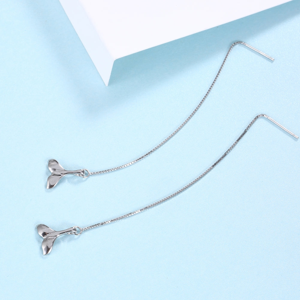 S925 Sterling Silver Fishtail Earrings