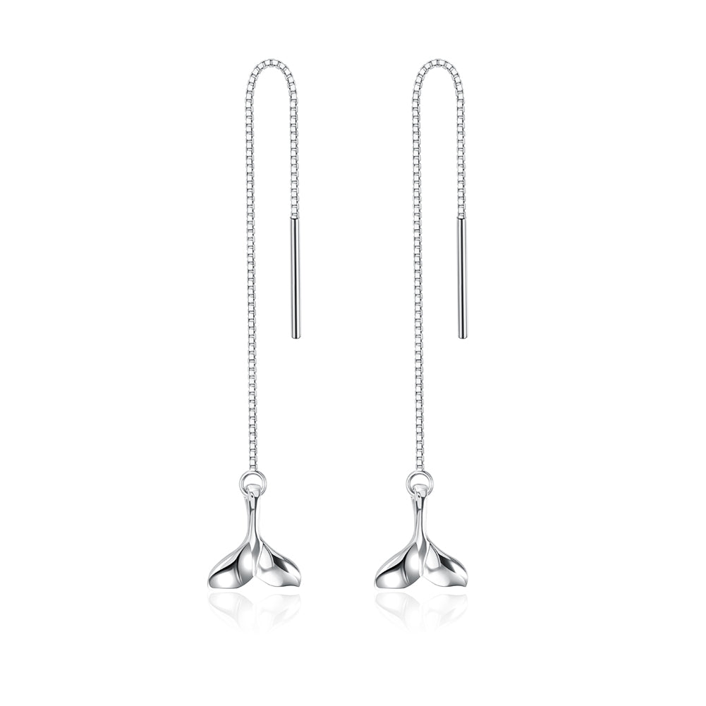 S925 Sterling Silver Fishtail Earrings
