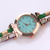 B0997 Women Fashion Bohemian Quartz Leather Weave Bracelet Watch