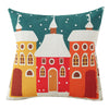 Christmas House Printing Pillow Set