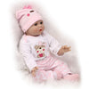 AK896 Handmade Lifelike Reborn Baby Girl Doll Silicone Vinyl Newborn Dolls+ Clothes