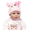 AK896 Handmade Lifelike Reborn Baby Girl Doll Silicone Vinyl Newborn Dolls+ Clothes