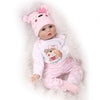 AK896 Handmade Lifelike Reborn Baby Girl Doll Silicone Vinyl Newborn Dolls+ Clothes
