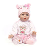 AK896 Handmade Lifelike Reborn Baby Girl Doll Silicone Vinyl Newborn Dolls+ Clothes