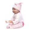 AK896 Handmade Lifelike Reborn Baby Girl Doll Silicone Vinyl Newborn Dolls+ Clothes