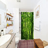 Green Forest Water-Proof Polyester 3D Printing Bathroom Shower Curtain