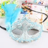 Lace Feather Fancy Dress Ball Mask Girl Half Face Ball Head