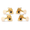Gold Plated 2R2L Tuning Peg Machine Head Tuner for Ukulele Concave Button
