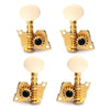 Gold Plated 2R2L Tuning Peg Machine Head Tuner for Ukulele Concave Button