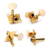 Gold Plated 2R2L Tuning Peg Machine Head Tuner for Ukulele Concave Button