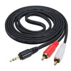 3.5MM Laptop Stereo 3.5mm Male to 2 RCA Audio Cable 1.5M