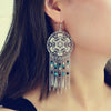 Fashionable Gold and Silver Bohemian Long Tassels Earrings