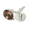 Alloy Glass Material/ Electroplate Printing Process Clock Design 005 Men'S Cuffl