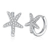 S925 Trend Female Sterling Silver Pentacle Earring
