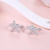 S925 Trend Female Sterling Silver Pentacle Earring