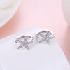 S925 Trend Female Sterling Silver Pentacle Earring