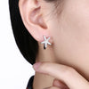 S925 Trend Female Sterling Silver Pentacle Earring