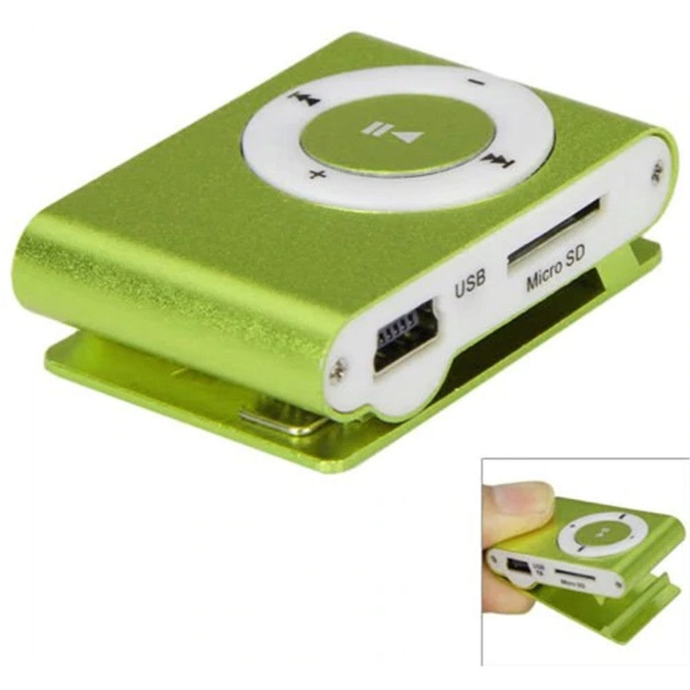 Pocket  MP3  Player 3.5mm Audio Jack with Back Clip and Micro SD Card Slot