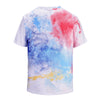Men's Casual 3D Print Graffiti Spraying Short Sleeves T-shirt