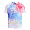 Men's Casual 3D Print Graffiti Spraying Short Sleeves T-shirt