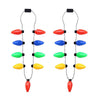BRELONG 9LEDs LED Luminous Necklace Holiday Party Christmas 2PCS