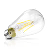KWB LED Filament Edison Bulb 2700K Warm White 4W / 6W / 8W 2PCS