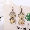 Ladies Personality Fashion Watch Pin Gear Earrings