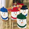 Christmas Snowman Chair Covers Home Decoration Dinner