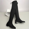 New Fashion Low Heel Comfortable Female Stretch Boots